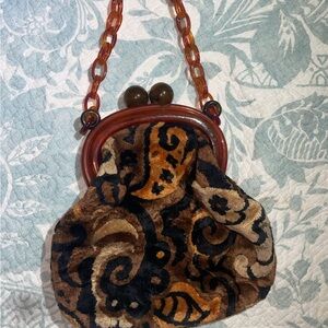 Vintage Brown Patterned Women's Bag